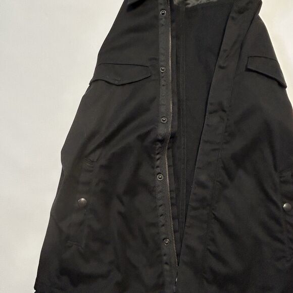 Monadic Mens Cargo Jacket Size Small Black Full Zip Shacket - Picture 7 of 15